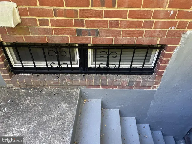 a front view of a house with windows