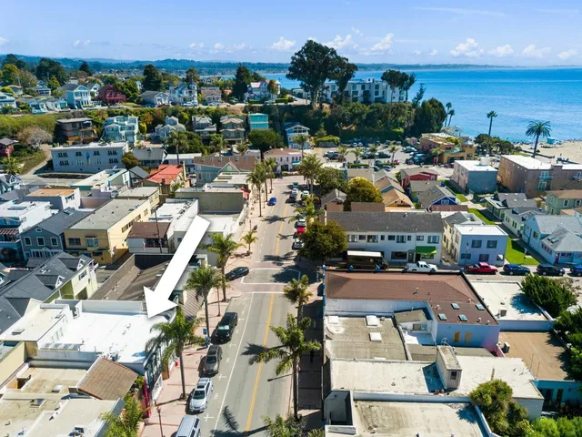 an aerial view of a city