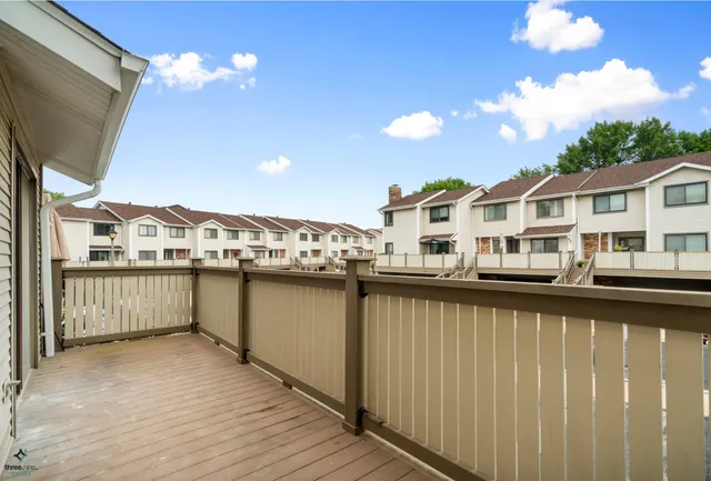 a view of a lake with a houses