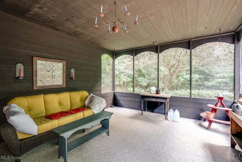 9699 Acme Road Rittman, OH 44270 - Photo 25 of 36 Sunroom / solarium with a wealth of natural light and wood ceiling
