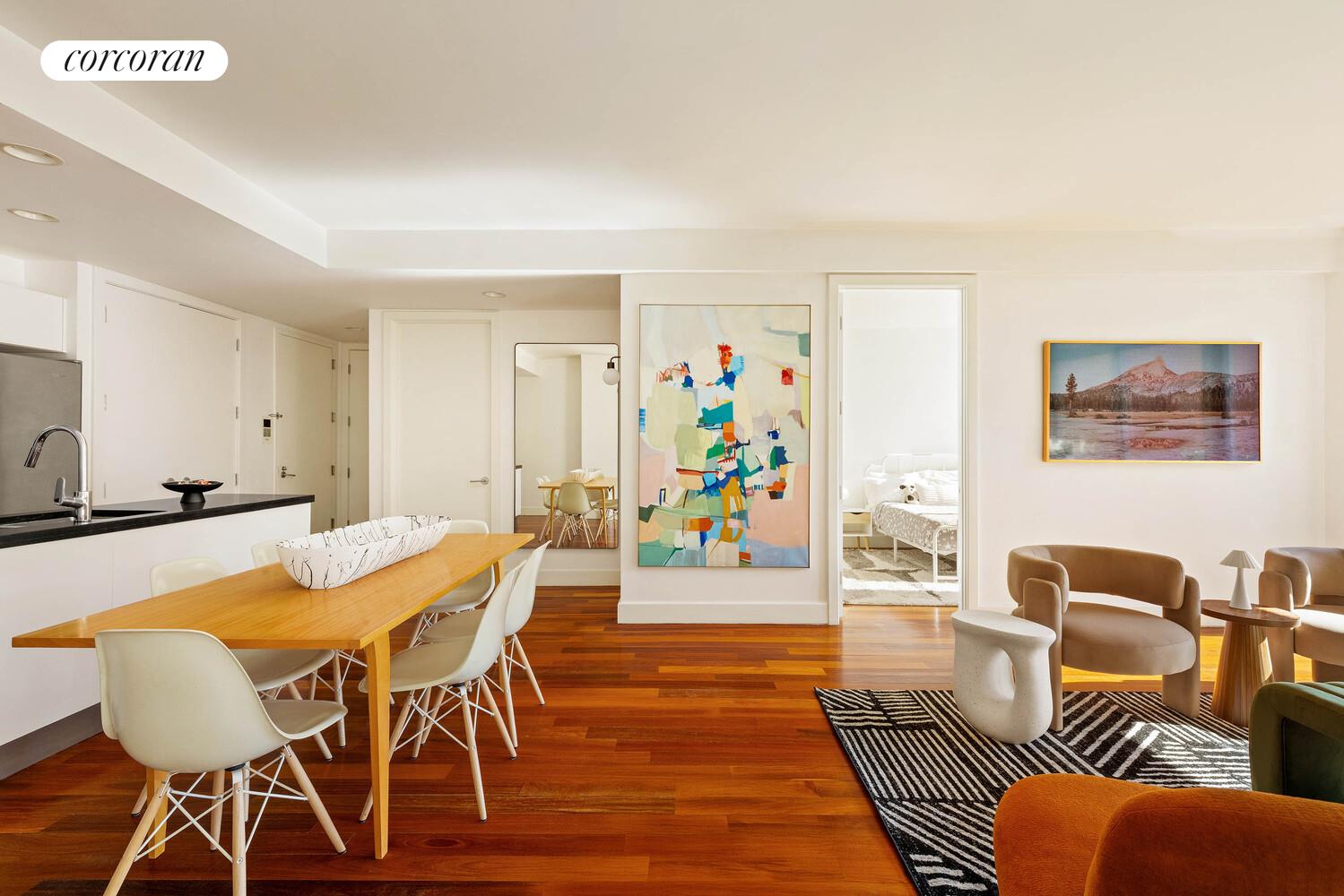 84 Front Street, Unit 7F Brooklyn, NY 11201 - Photo 4 of 12 a view of a livingroom and dining room