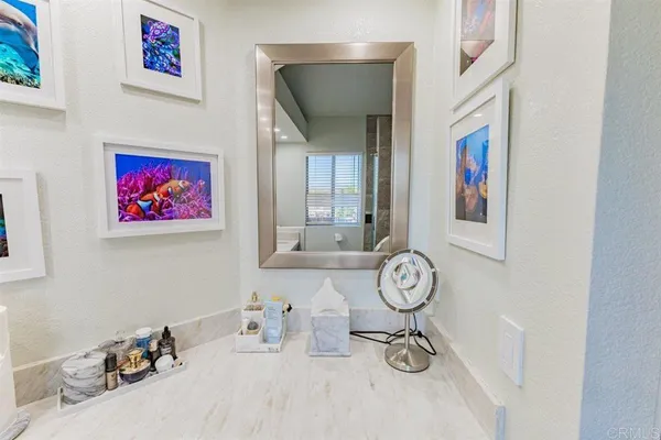 a view of a hallway with elevator