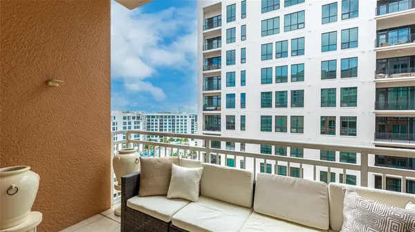a view of a balcony