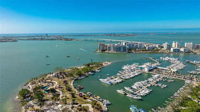 a view of a city with tall buildings