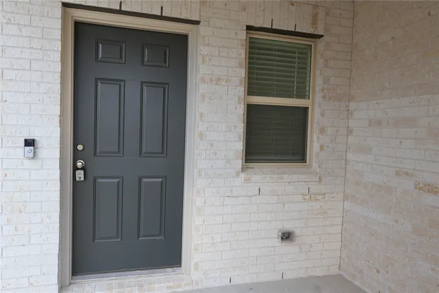 a bathroom with a window