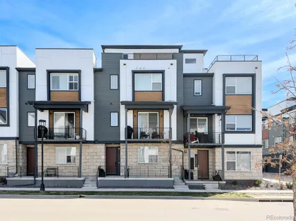 front view of building with a street