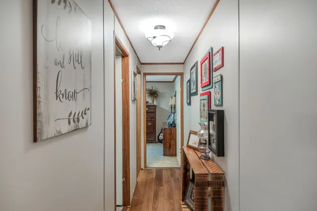 a very nice looking hallway with a elevator