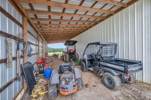 a view of a lake from a yard