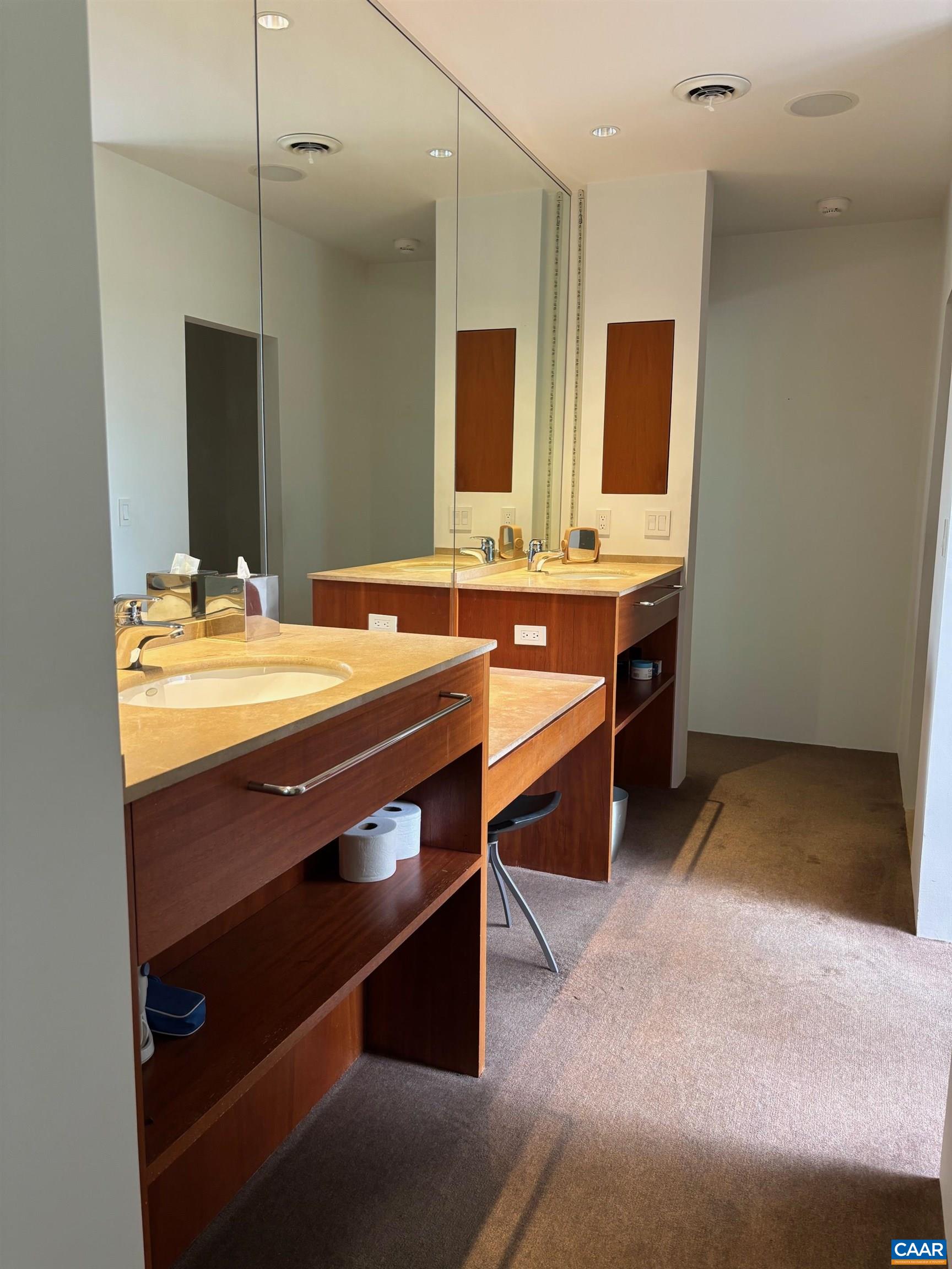 Undisclosed Address Charlottesville, VA 22903 - Photo 12 of 32 a spacious bathroom with a sink and a mirror