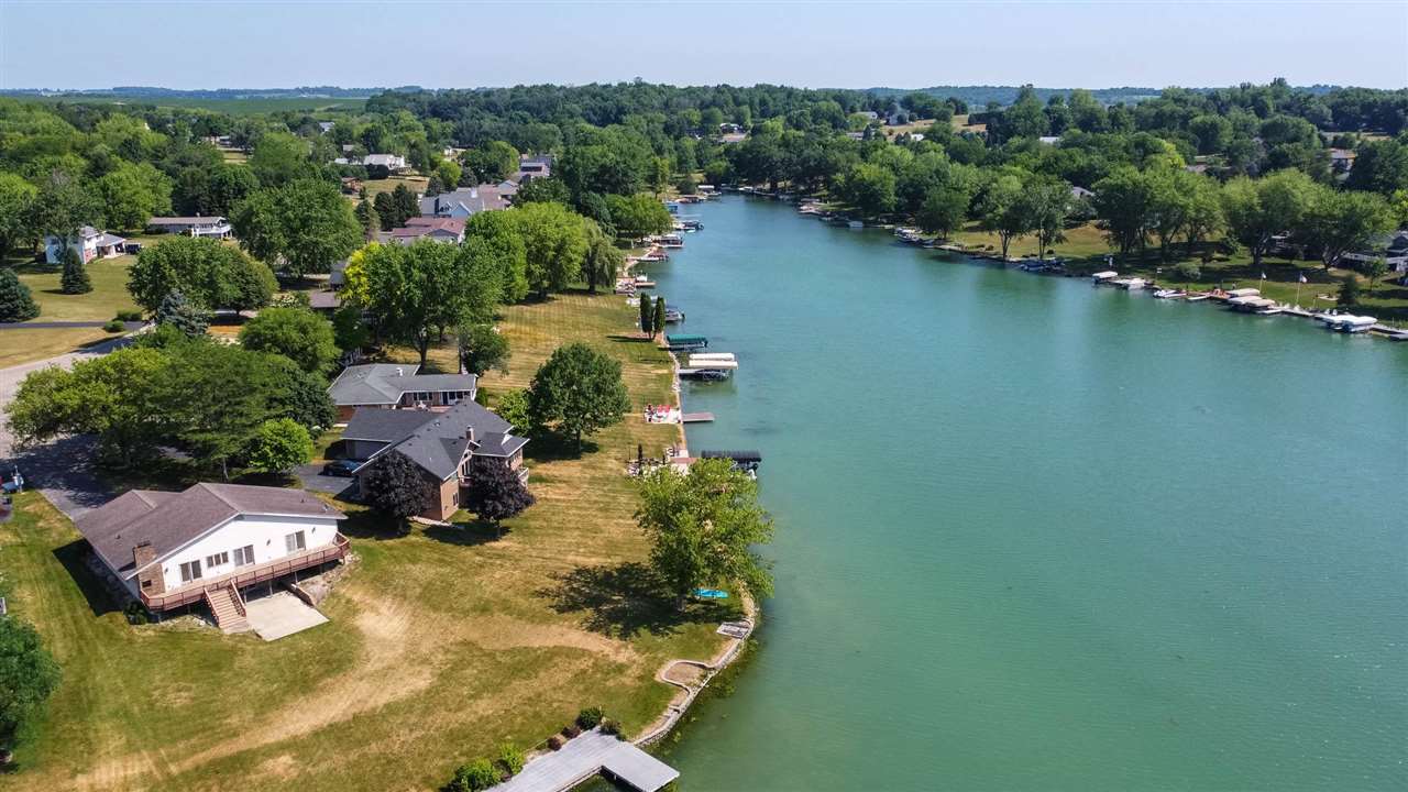 2239 Breckenboro Road Davis, IL 61019 - Photo 31 of 35 an aerial view of a house with a yard and lake view