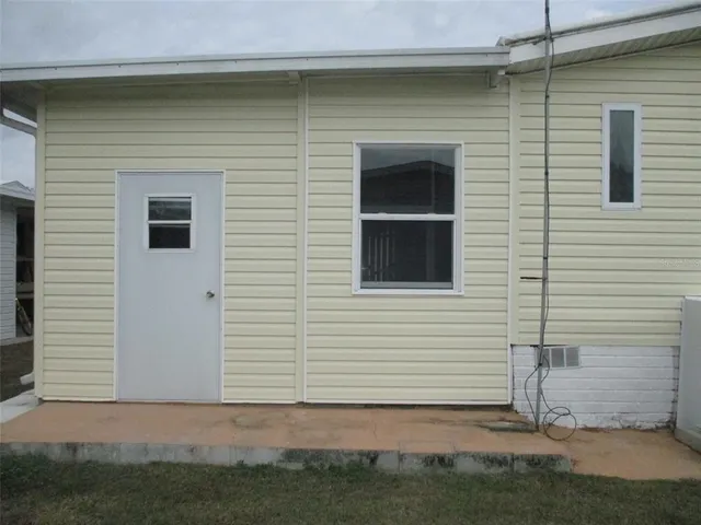 a view of front door of house