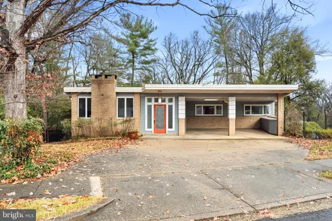 front view of a house with a rug