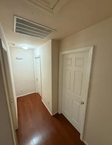 an empty room with closet