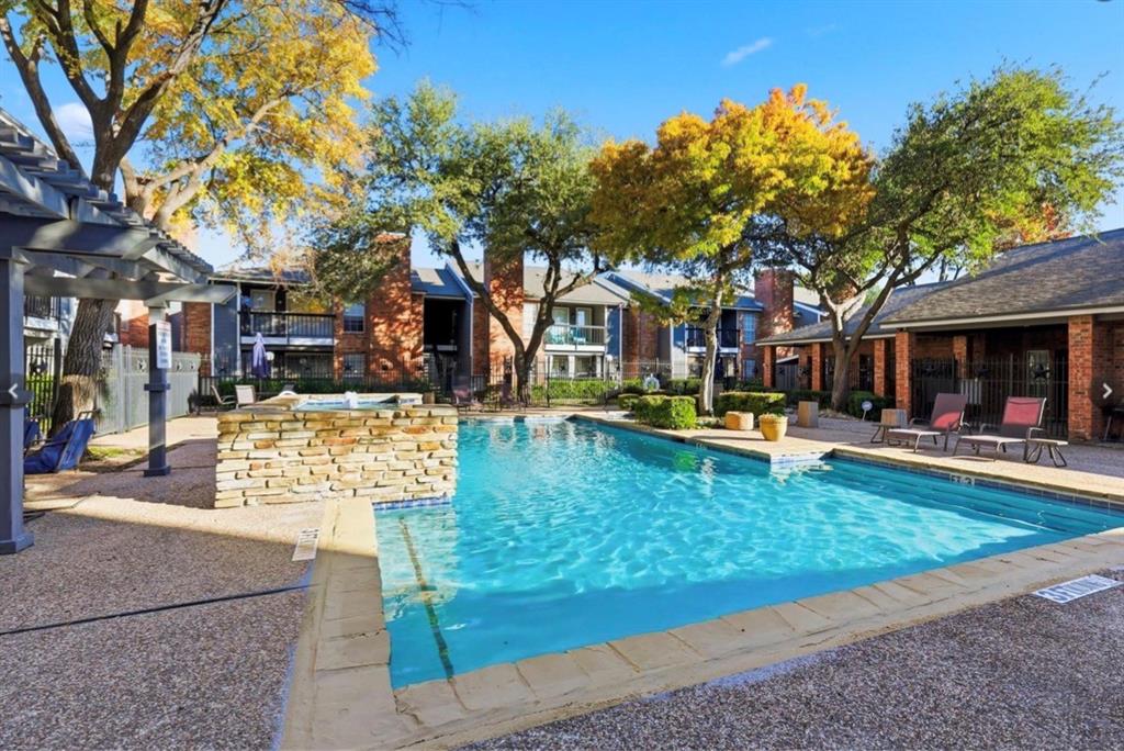 18333 Roehampton Drive, Unit 624 Dallas, TX 75252 - Photo 36 of 39 a view of a swimming pool with sitting area and furniture