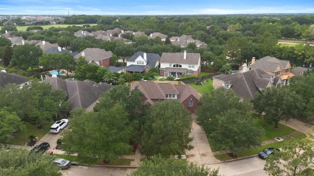 an aerial view of multiple house