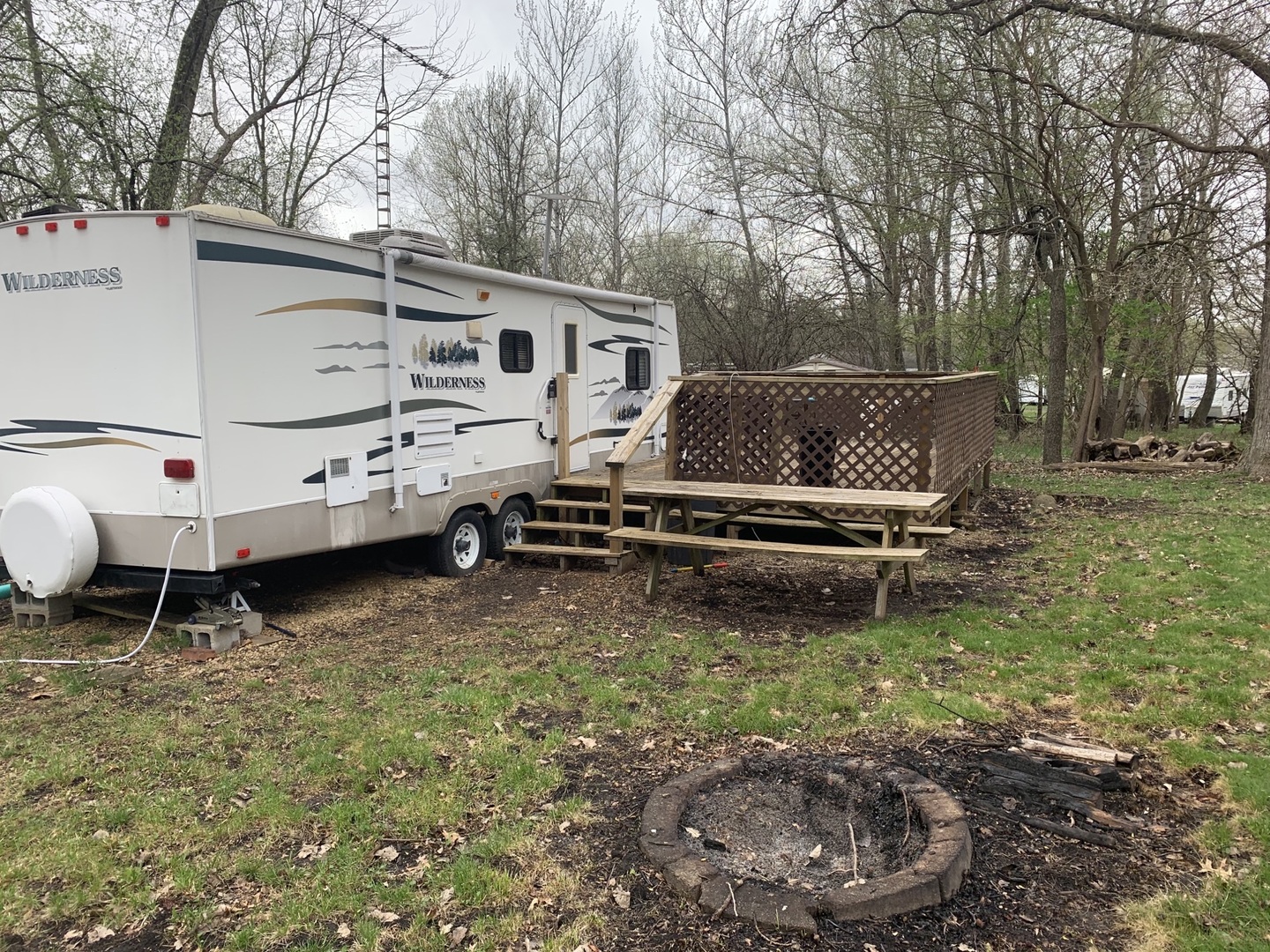 a house view with a backyard space