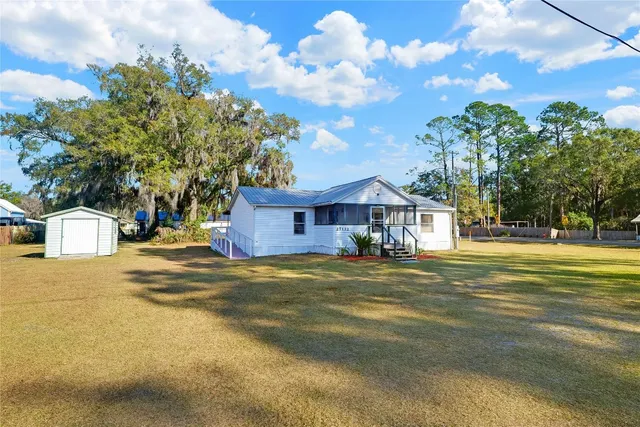 a view of a house with a outdoor space