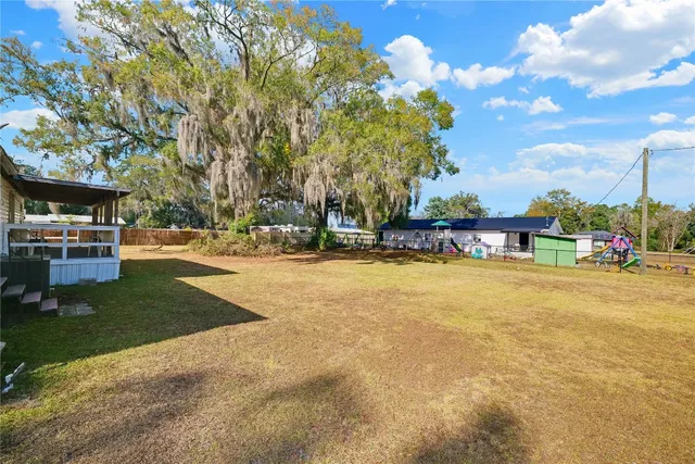 a view of outdoor space with garden and entertaining space