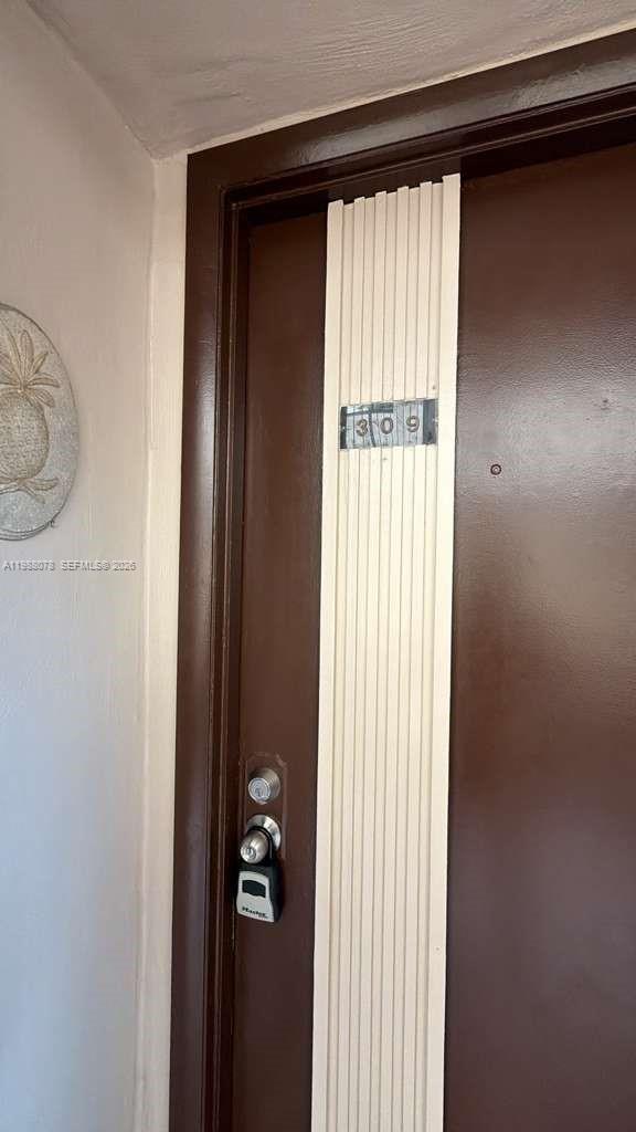 a view of front door