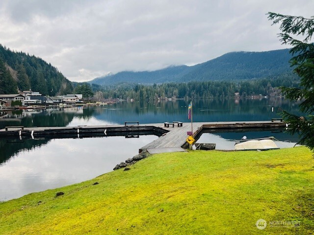 9999 Mallard Cove Road Port Angeles, WA 98363 - Photo 13 of 15 a view of a swimming pool with a lake view