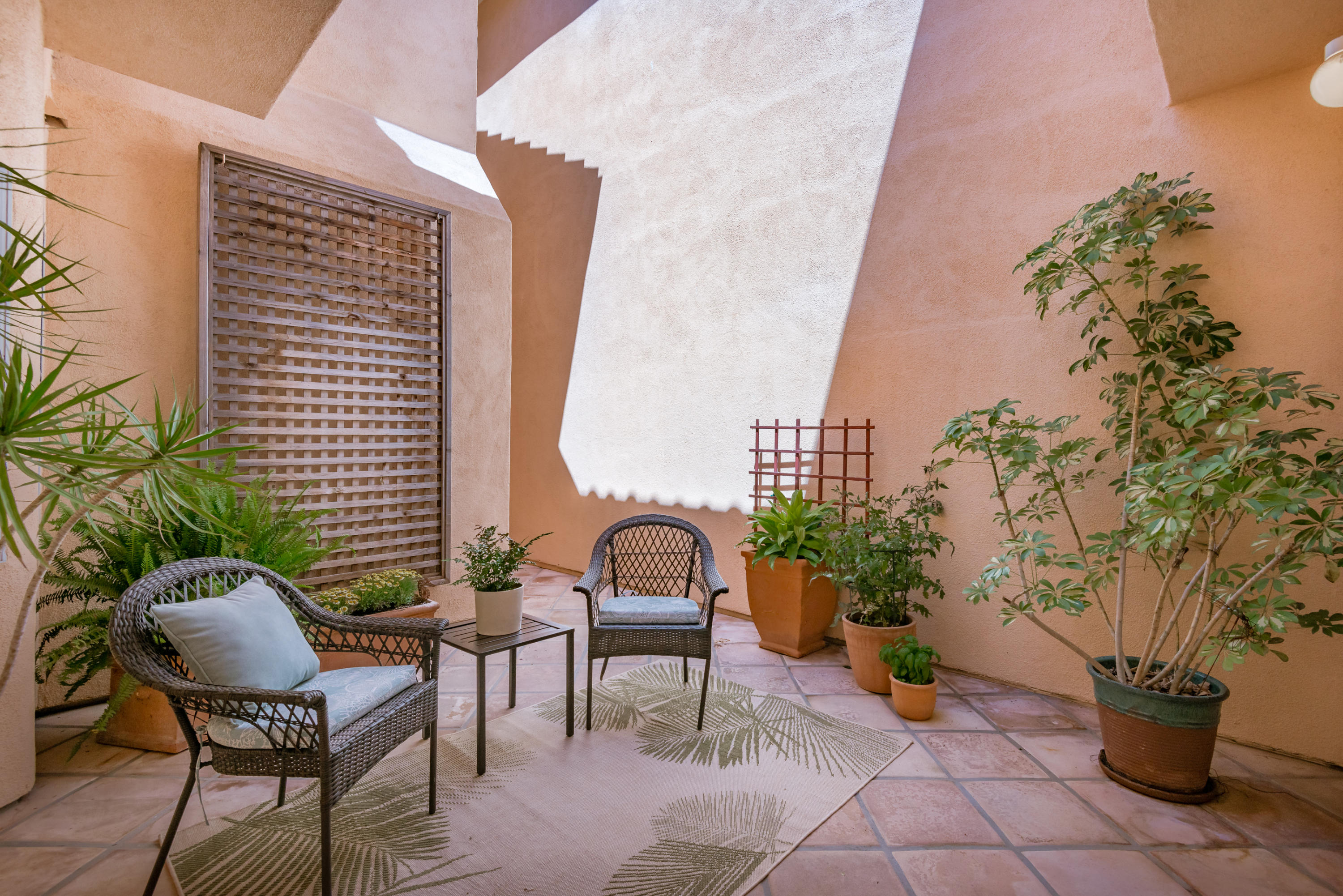 Enclosed private patio