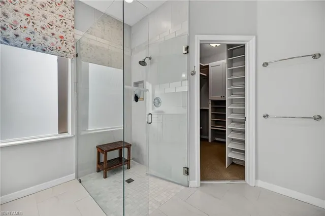 a view of bathroom with shower