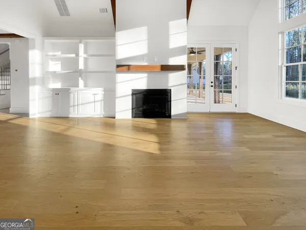 a view of a livingroom with a fireplace