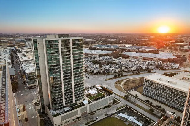 a view of a city with tall buildings