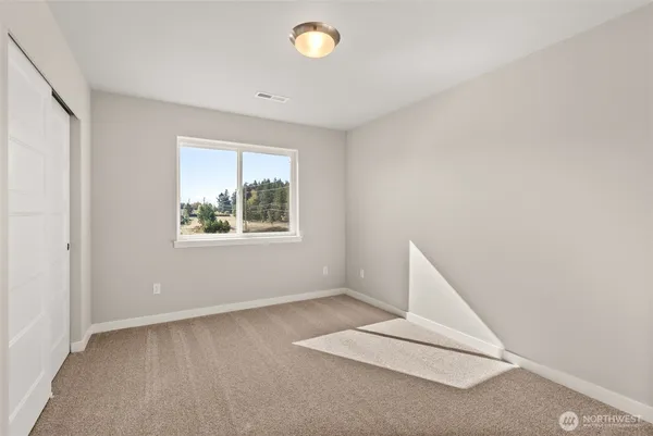 an empty room with a window