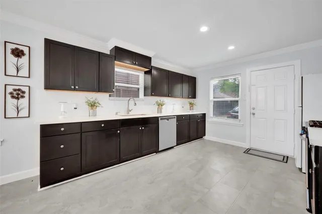 a spacious bathroom with a double vanity sink double vanity and a mirror