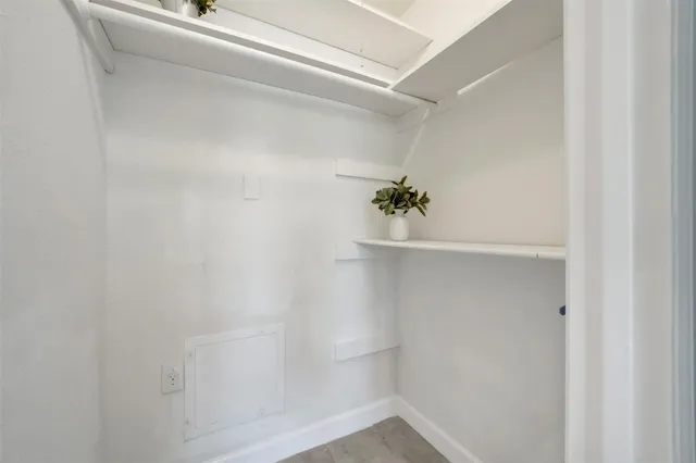 a close view of closet