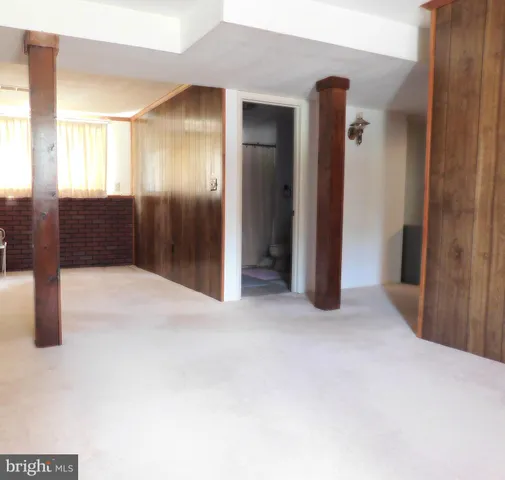 a view of a room with storage