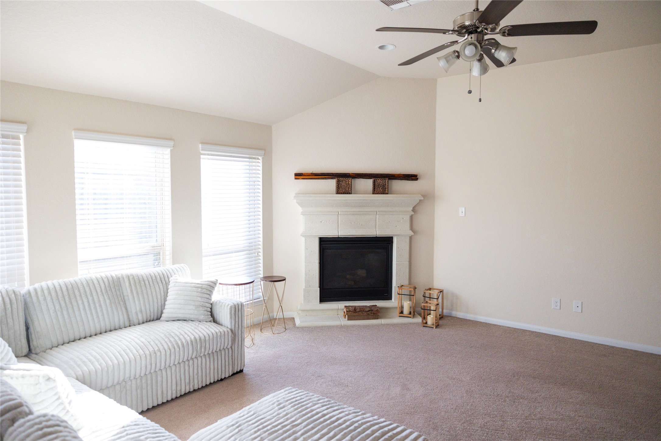 14550 Myers Drive Houston, TX 77090 - Photo 12 of 23 a living room with furniture a window and a fireplace