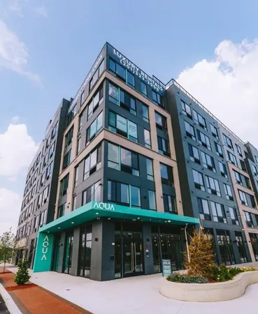 a front view of a building