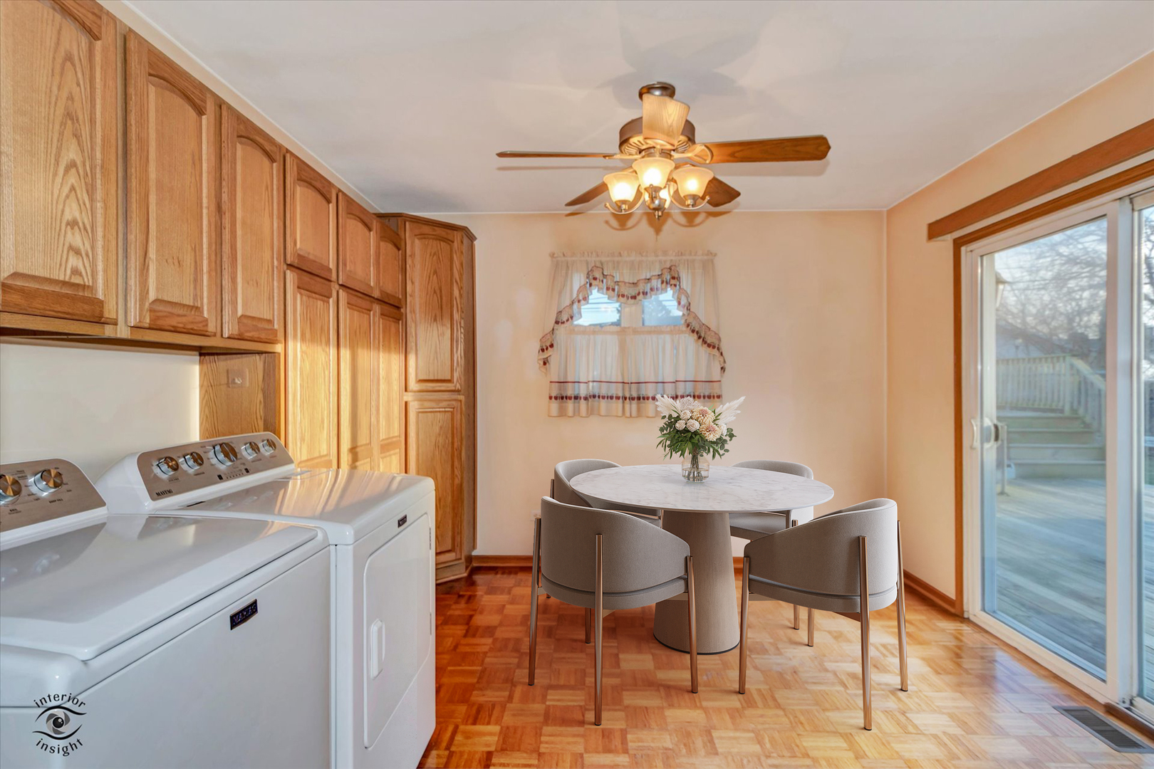 8859 South Main Street Hometown, IL 60456 - Photo 12 of 26 a view of a dining room with furniture window and wooden floor