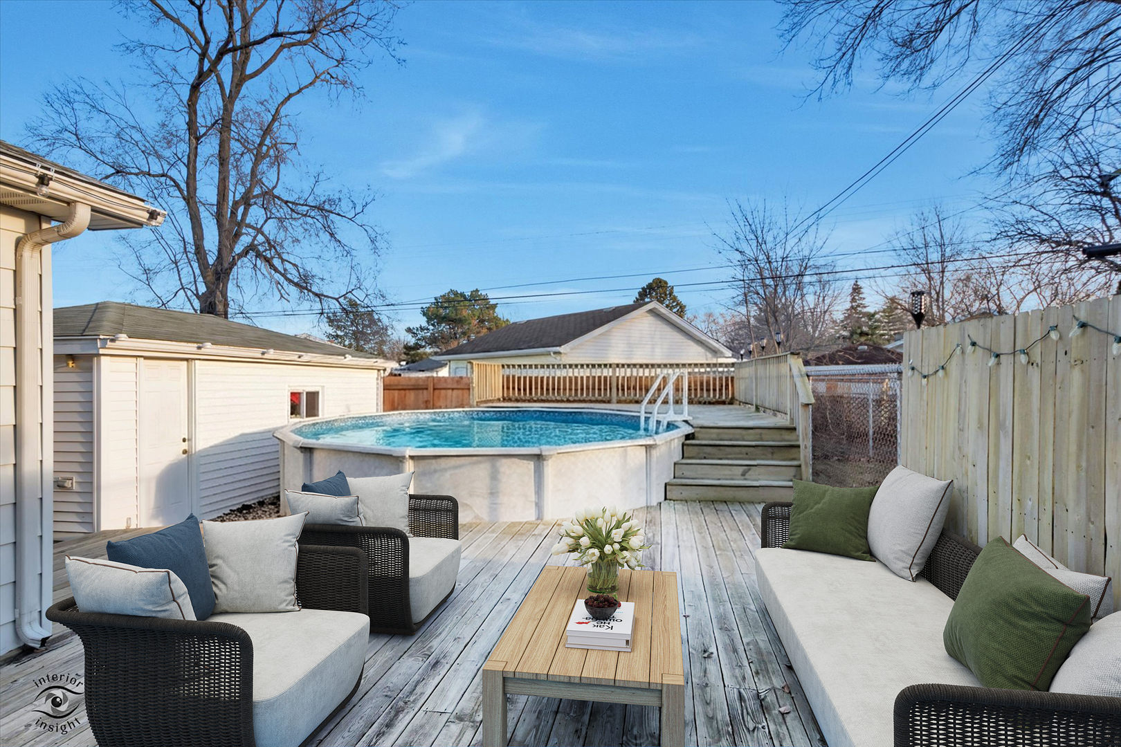 8859 South Main Street Hometown, IL 60456 - Photo 22 of 26 a view of a patio with couches chairs and wooden floor