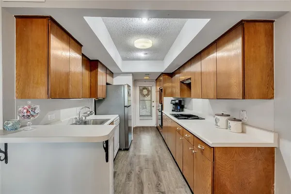 a bathroom with 2 sink and a mirror
