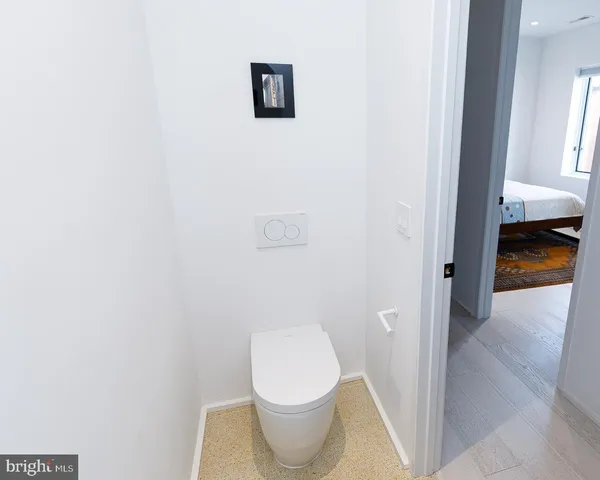 a bathroom with a toilet