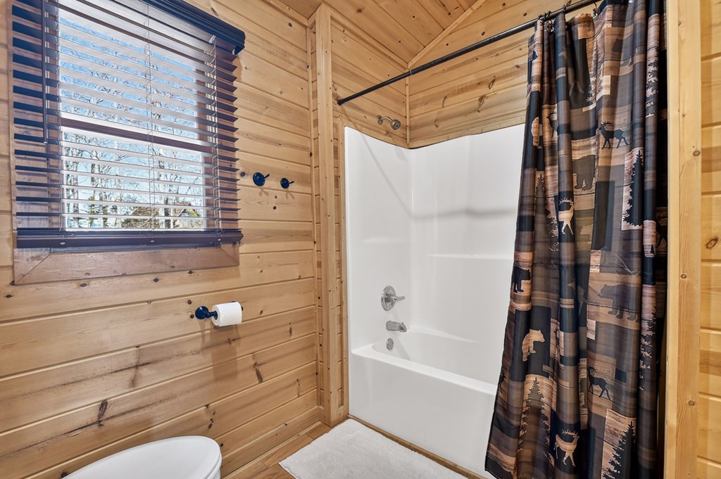 78 Brass Hill Road Blue Ridge, GA 30513 - Photo 32 of 44 a bathroom with a bathtub and a shower