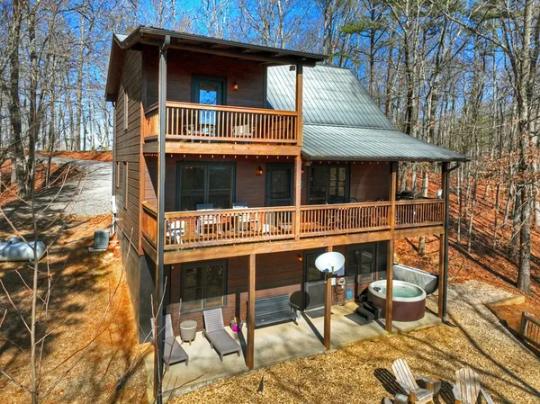 a front view of a house with balcony