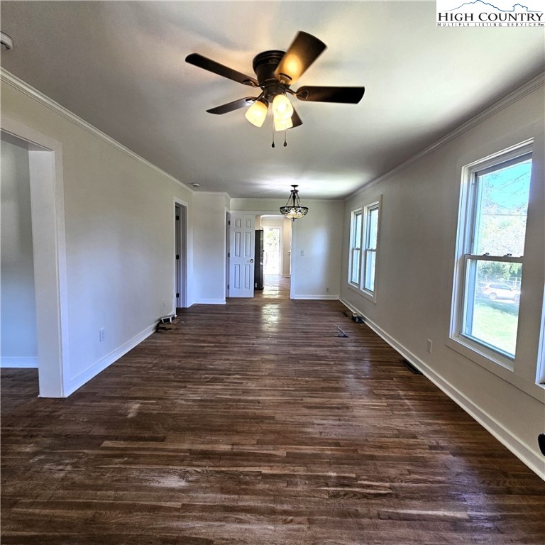 254 Green Street Boone, NC 28607 - Photo 20 of 48 a view of an empty room with wooden floor and a window