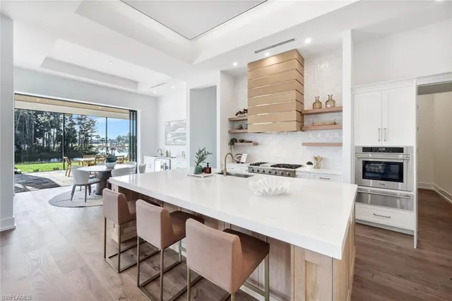 a view of a hallway with staircase