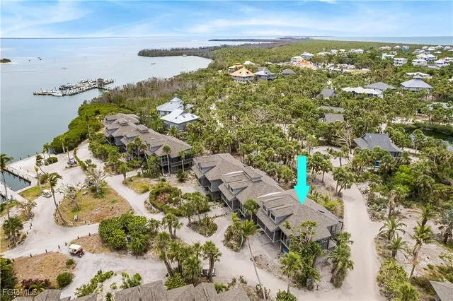 an aerial view of residential building with outdoor space