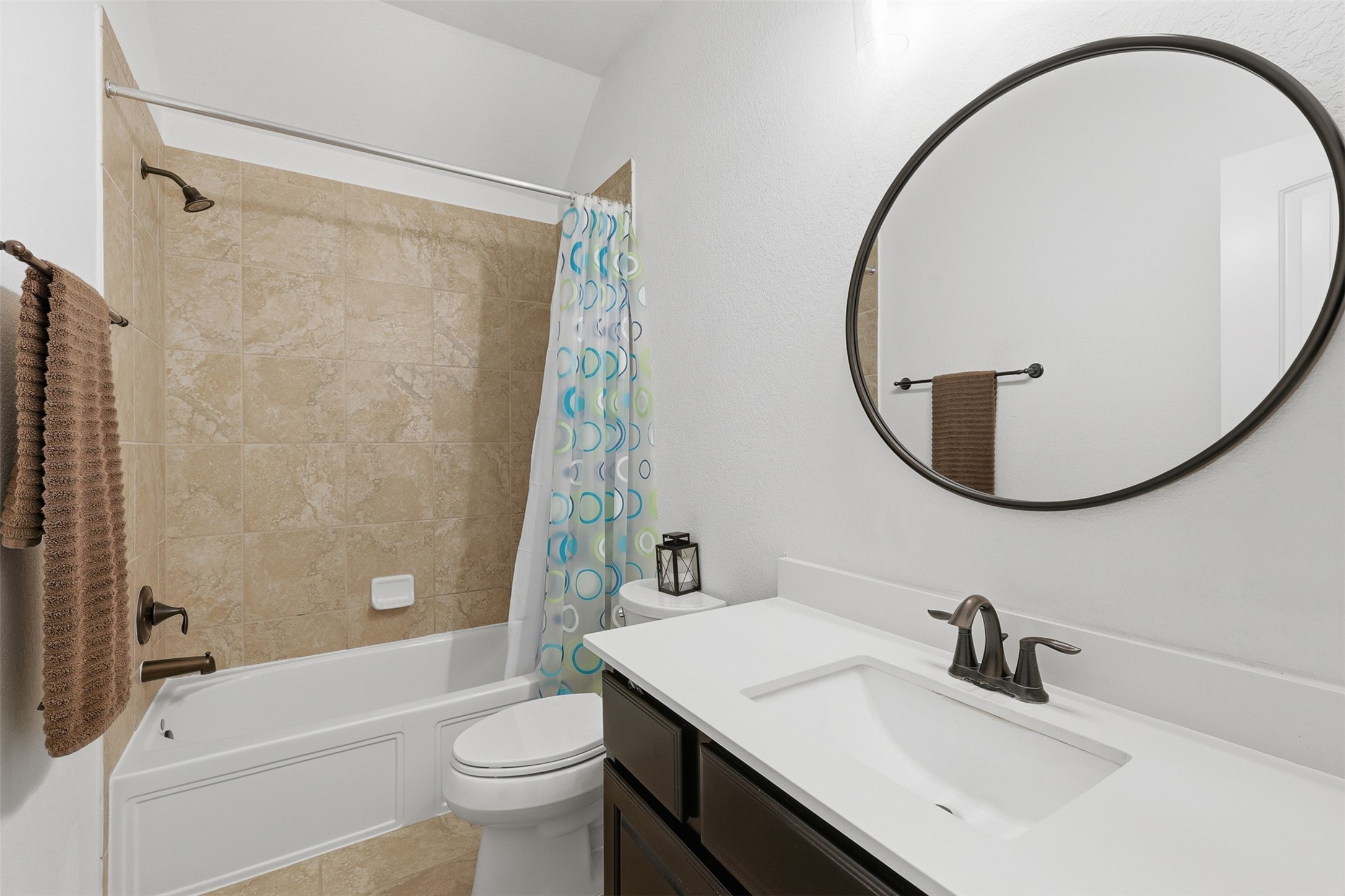 6835 Preston Grove Drive Spring, TX 77389 - Photo 37 of 49 a bathroom with a sink a toilet and a mirror