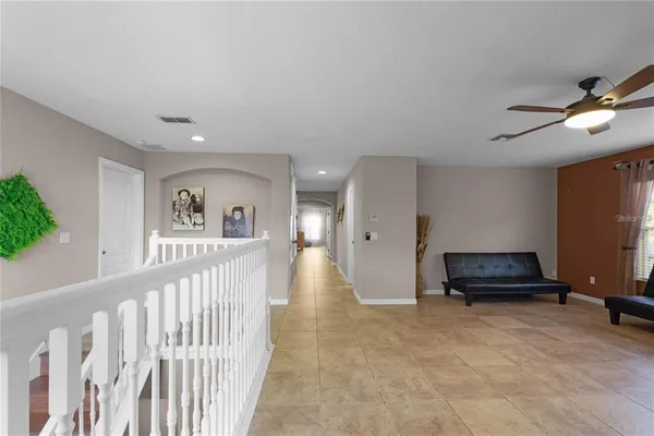 a view of a livingroom with furniture