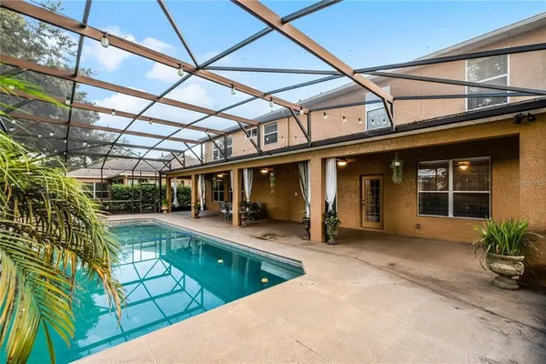 a view of a house with sitting area