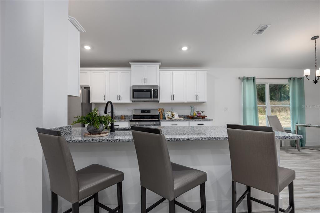 16929 Northwest 176th Way Alachua, FL 32615 - Photo 7 of 35 a kitchen with sink a microwave and cabinets