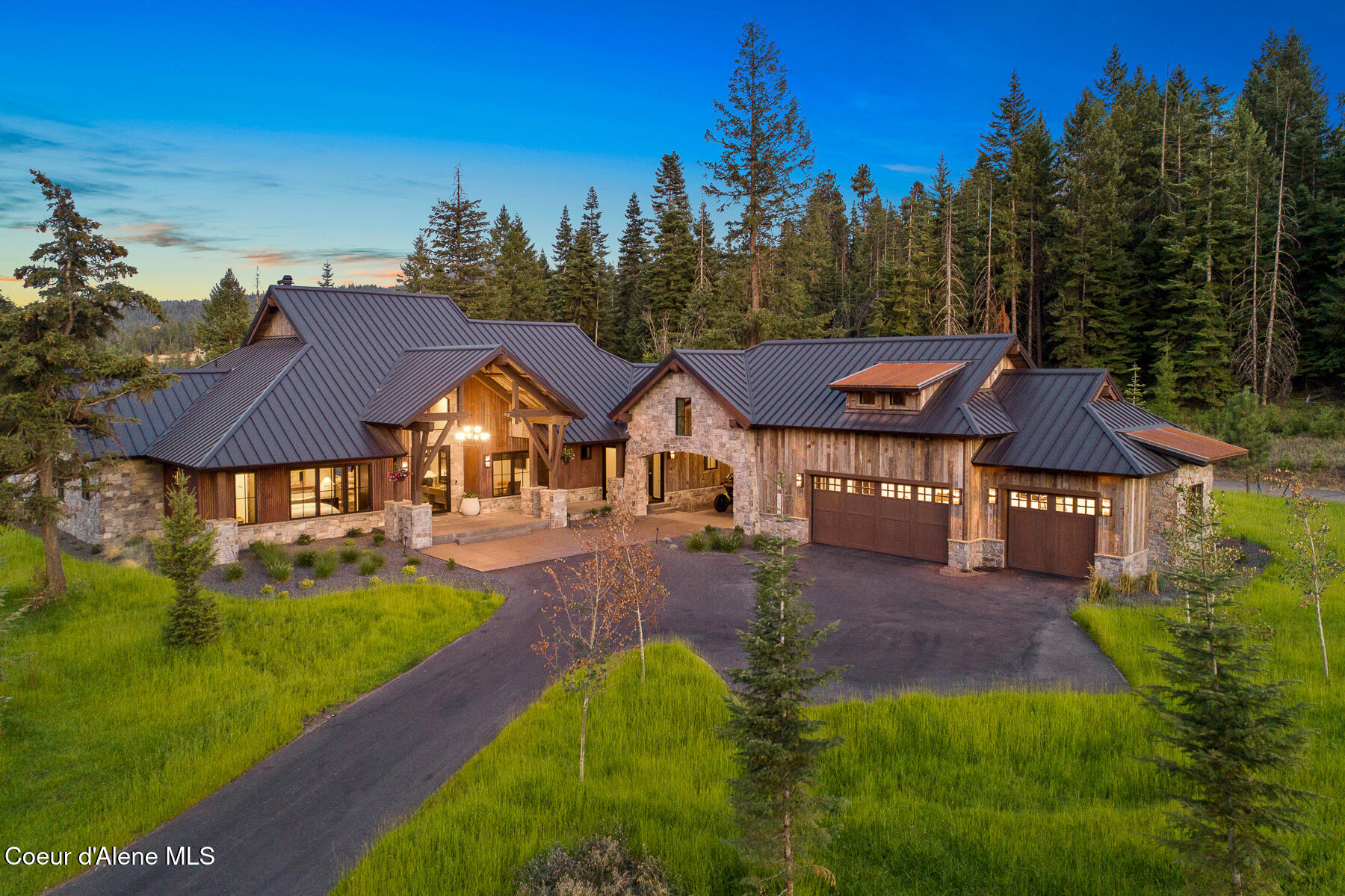 2848 East Lower Pasture Road Harrison, ID 83833 - Photo 2 of 49 Aerial_Estate256_Twilight-1