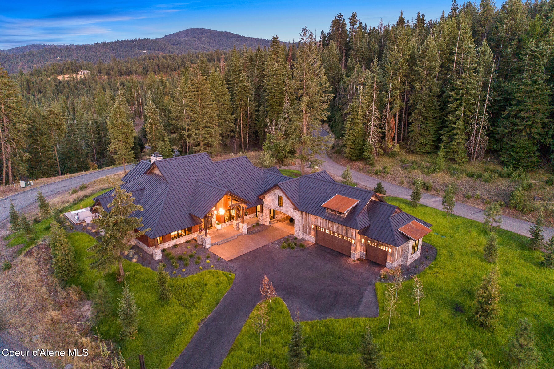 2848 East Lower Pasture Road Harrison, ID 83833 - Photo 3 of 49 Aerial_Estate256_Twilight-3