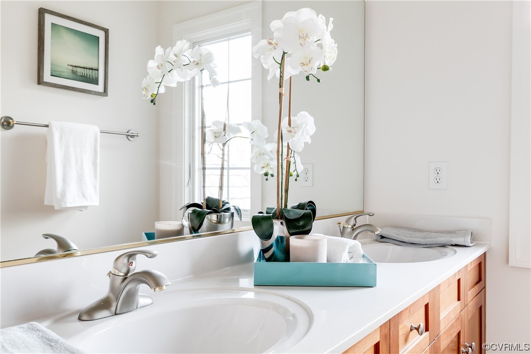 12110 Iron Forge Drive Midlothian, VA 23113 - Photo 33 of 50 a bathroom with a sink and a mirror